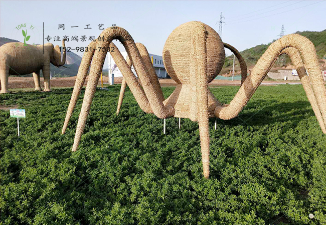 大型草雕章魚造型 大型草雕章魚造型