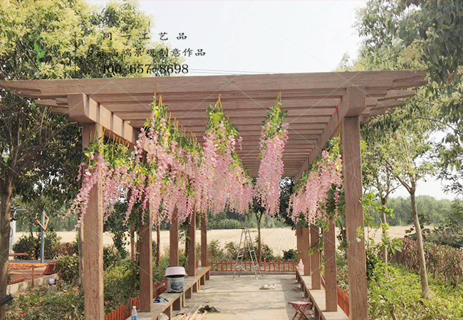 美麗鄉村創意長廊仿真花裝飾