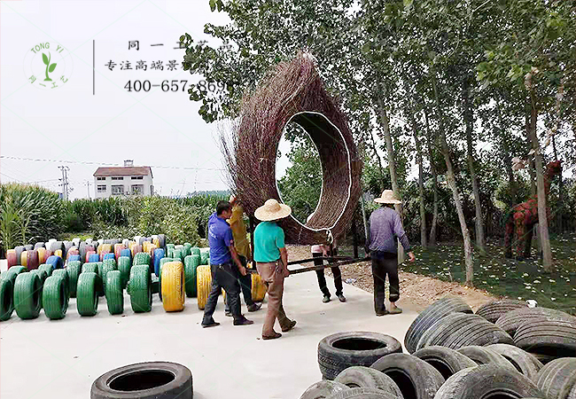 湖北美麗鄉(xiāng)村網(wǎng)紅鳥巢椅安裝擺放