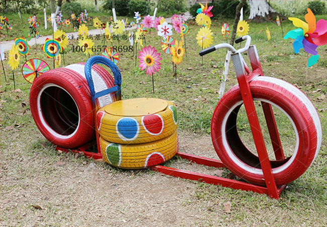 輪胎工藝品摩托車造型