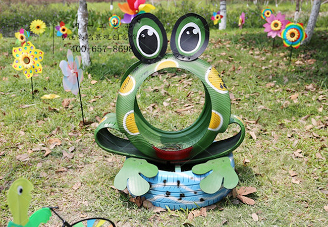 輪胎工藝品壓動物青蛙造型